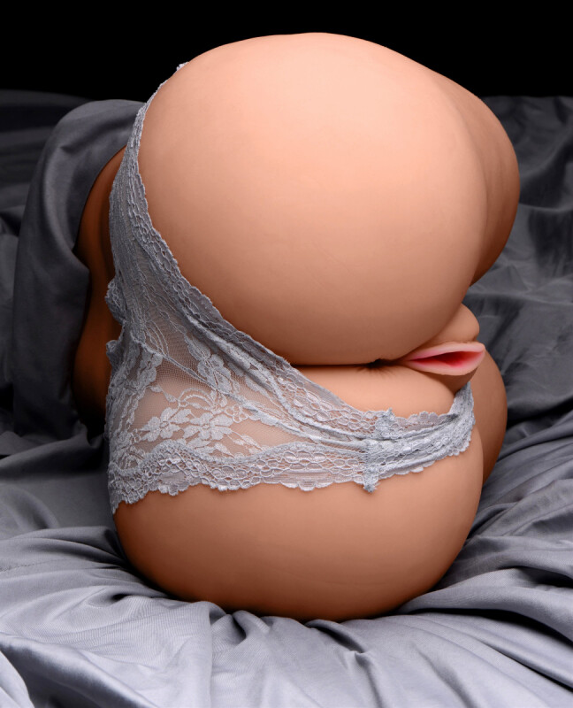 Мастурбатор напівторс з двома отворами Mistress - Sophia XL бежевий, 35 х 35 см - Зображення 6