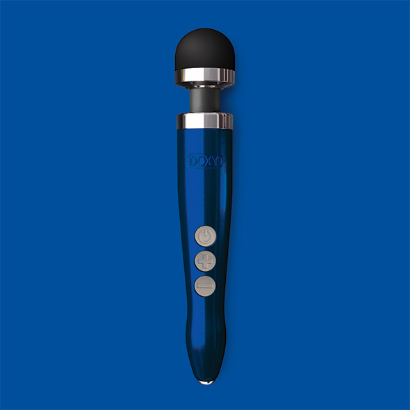 Масажер-мікрофон Doxy Die Cast 3R Wand Vibrator, синій - Зображення 5