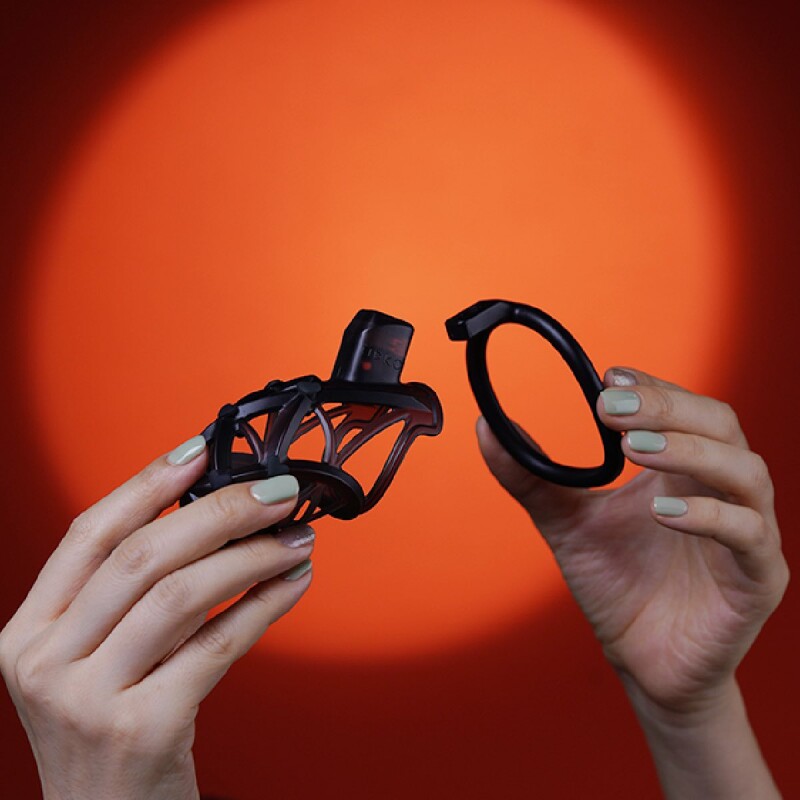 Чоловічий пояс вірності UPKO Caged Beast Male Chastity Device Kit, оранжевий - Зображення 3