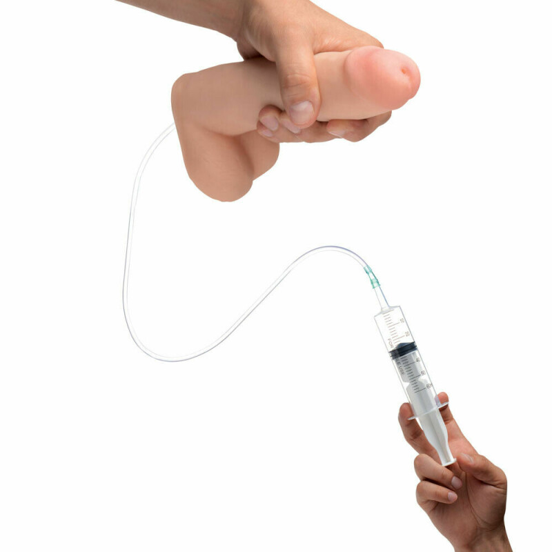 Фалоімітатор з еякуляцією Squirting Dildo реалістичний, тілесний, 20.3 см х 4.8 см - Зображення 3