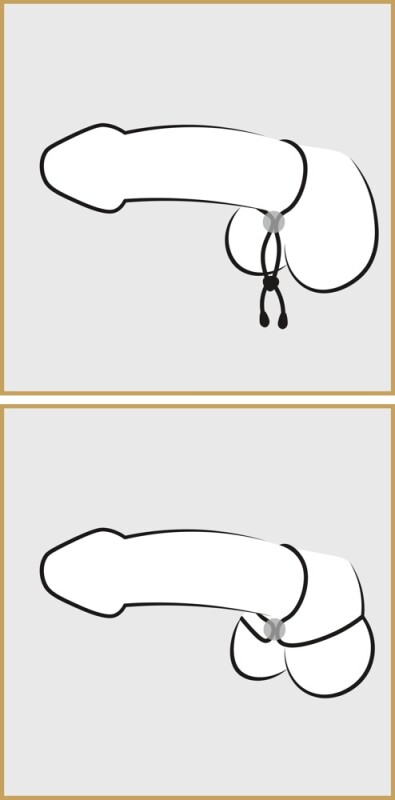 Ерекційне ласо Bad Kitty cock &amp; ball loop, чорне - Зображення 4