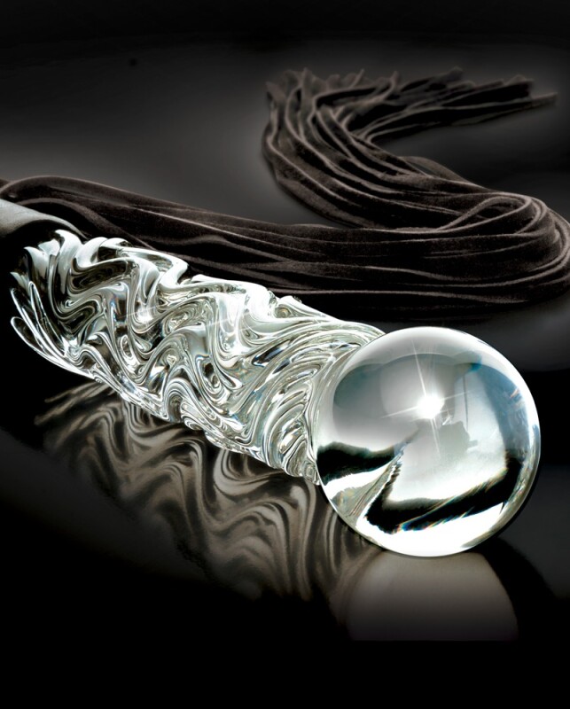 Фалоімітатор-батіг Pipedream Icicles No. 38 скло та замш, 17 см - Зображення 3