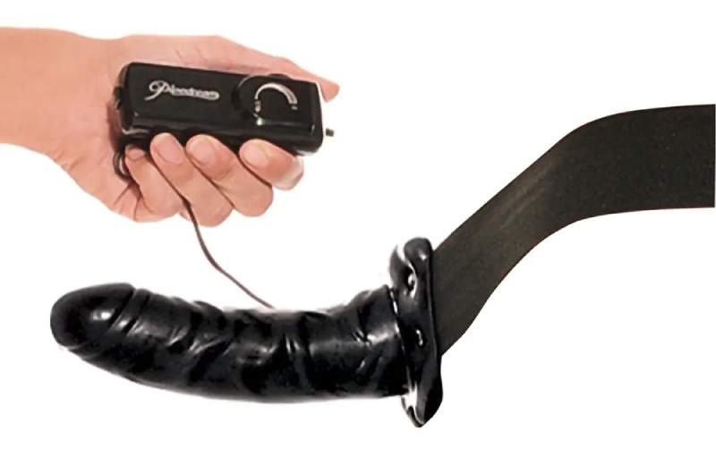 Фаллопротез з вібрацією Pipedream Fetish Fantasy на трусиках, чорний, 24 х 4.5 см - Зображення 2