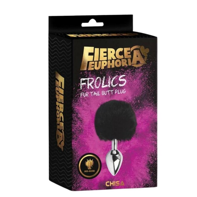 Анальний хвостик Chisa Fierce Euphoria, чорний, 14 х 3.4 см