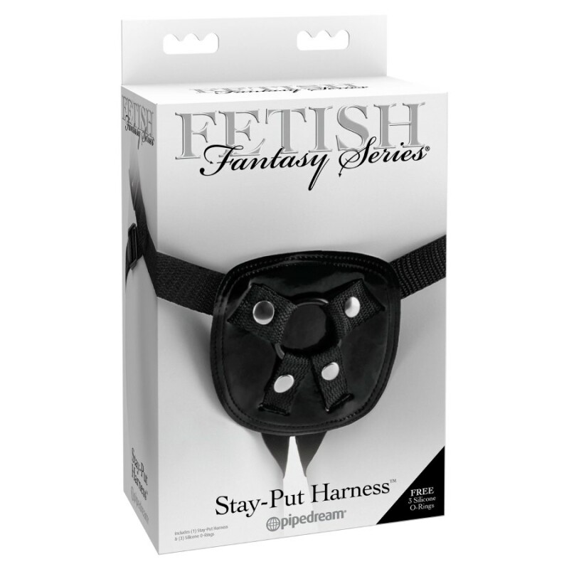 Трусики для страпону Pipedream Fetish Fantasy з ерекційними кільцями, чорні, 3 шт