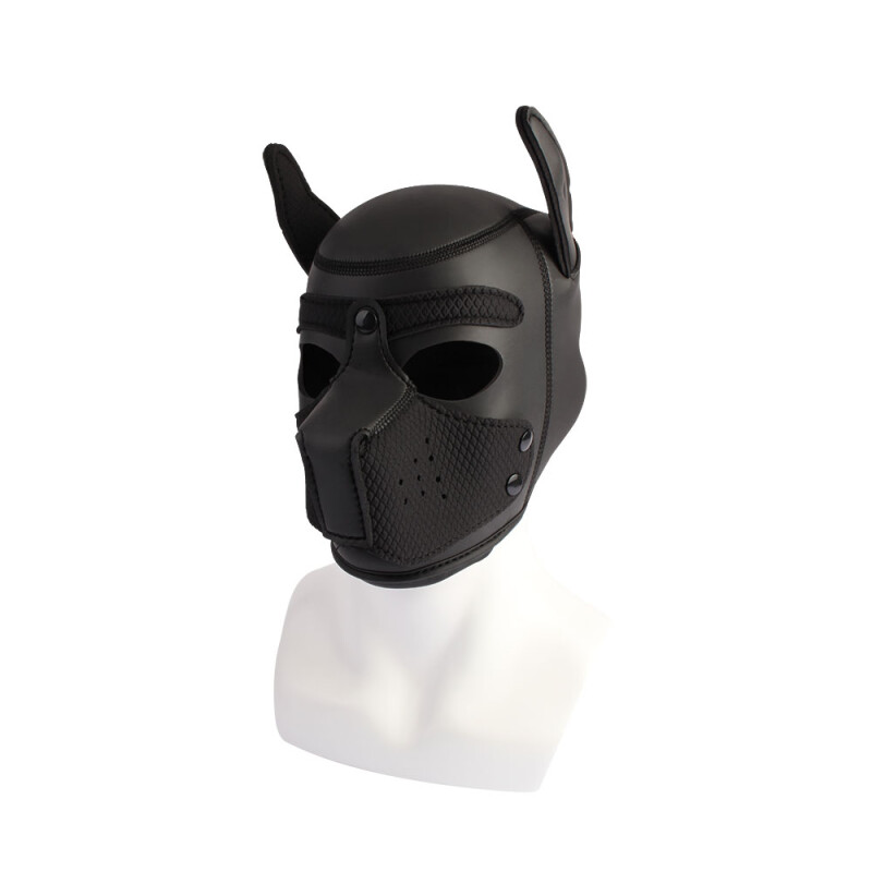 Маска-шлем собачки на голову Sins Inquisition Be My Master Bondage Puppy Hood, чорна - Зображення 2