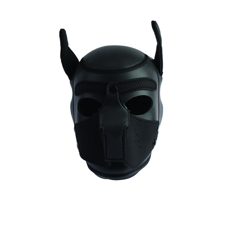 Маска-шлем собачки на голову Sins Inquisition Be My Master Bondage Puppy Hood, чорна - Зображення 1