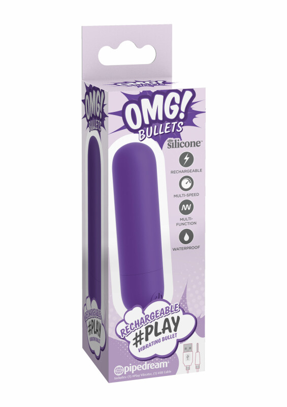 Віброкуля OMG! Bullets #Play, фіолетова, 8 х 2 см - Зображення 1