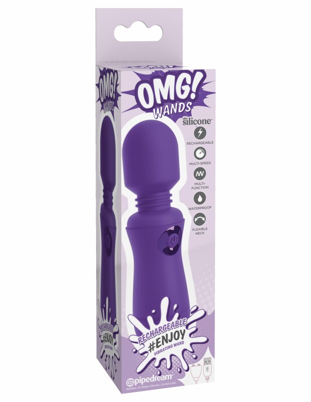 Вібромасажер OMG! Wands #Enjoy, фіолетовий, 15 х 4 см - Зображення 1