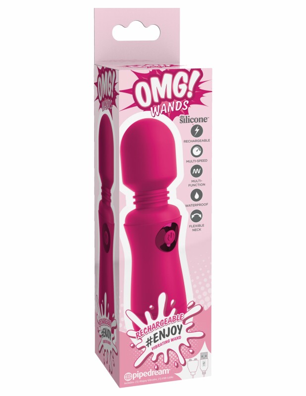 Вібромасажер OMG! Wands #Enjoy, рожевий, 15 х 4 см - Зображення 1
