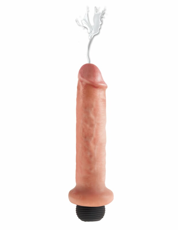 Фалоімітатор реалістичний з еякуляцією King Cock Squirting, бежевий, 22 х 5 см - Зображення 1