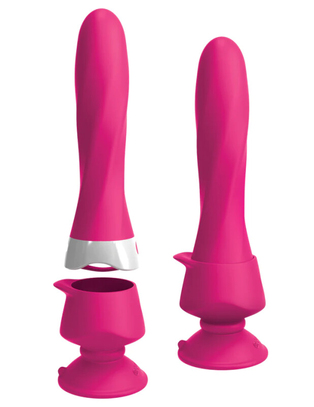 Вібратор зі з'ємной присоскою Pipedream 3Some Wall Banger Deluxe, рожевий, 19 х 4 см - Изображение 7