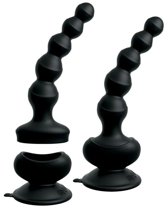 Анальна ялинка з вібрацією 3Some Wall Banger Beads чорна, 16.8 х 3.8 см - Изображение 4