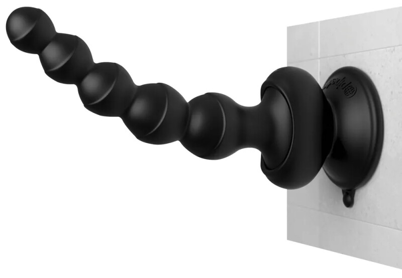 Анальна ялинка з вібрацією 3Some Wall Banger Beads чорна, 16.8 х 3.8 см - Изображение 5
