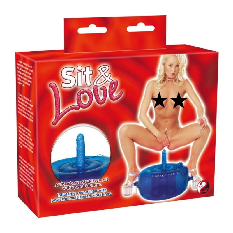 Подушка для сексу You2Toys, з вбудованим вібратором, синя - Изображение 1