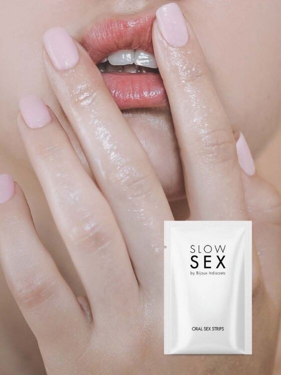 М'ятні смужки для орального сексу Bijoux Indiscrets SLOW SEX Oral strips, 7 шт - Зображення 4