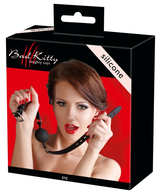 Кляп Bad Kitty з отворами, діаметр 4 см, розмір М - Зображення 7