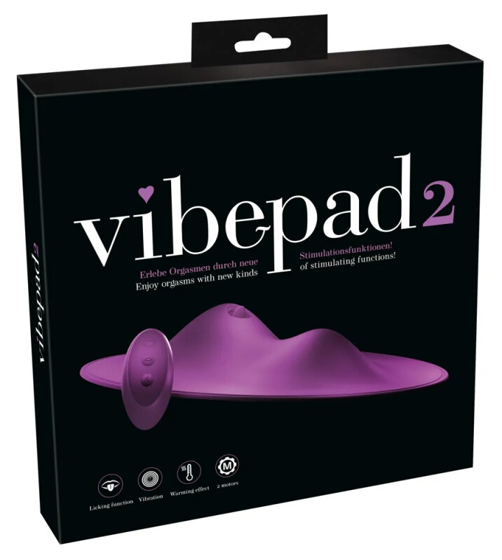 Вібратор накладка Vibepad 2 з підігрівом та пультом, фіолетовий