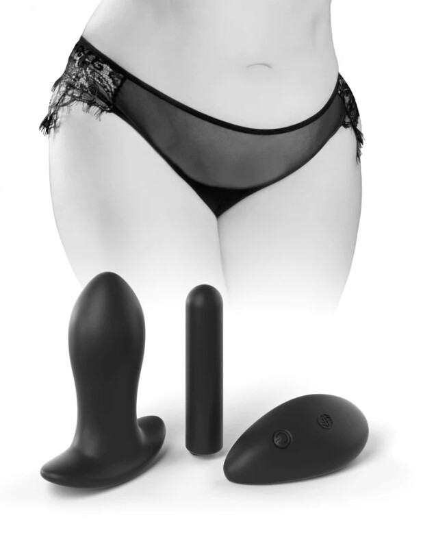 Вібратор в трусики Hookup Panties Remote Princess, XL-XXL, зі знімною віброкулею, чорного кольору - Изображение 8