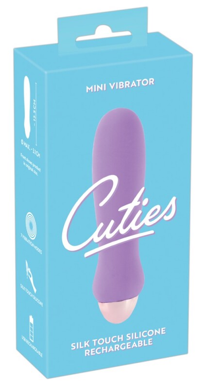 Міні-вібратор Cuties фіолетовий, 12.5 х 3.1 см - Зображення 1