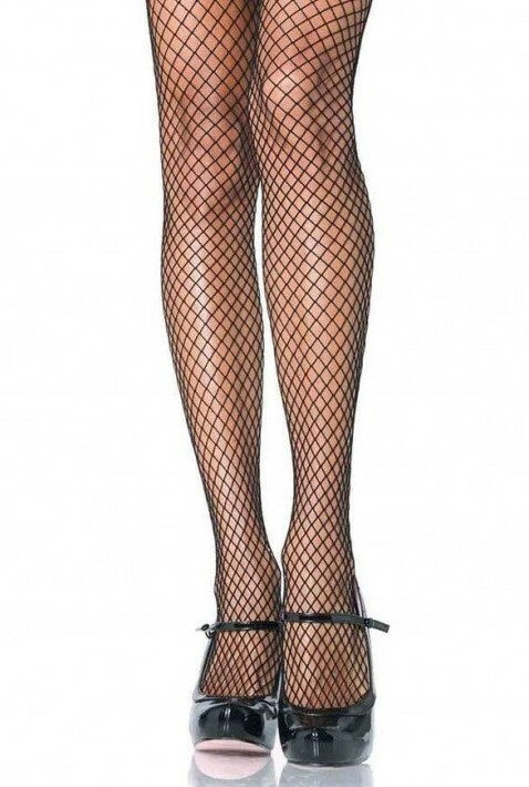 Колготки у сіточку One Size Gaia Spandex Net Industrial Tights від Leg Avenue, чорні - Зображення 2