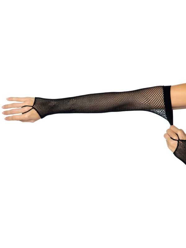 Рукавички One Size Fishnet Arm Warmer Gloves від Leg Avenue, чорні - Зображення 6