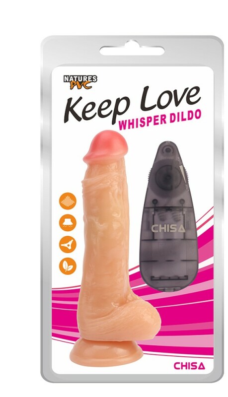 Вібратор реалістичний Chisa Whisper Dildo, на присосці, бежевий, 20.5 х 4.3 см - Изображение 6