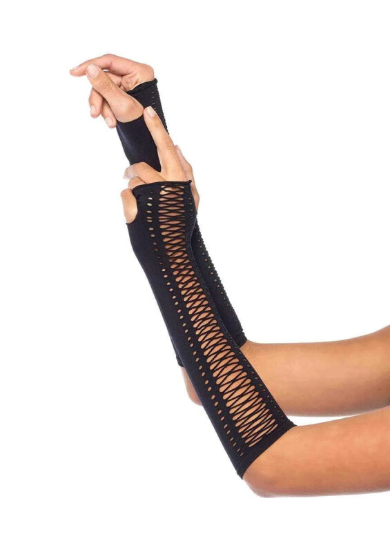Рукавички без пальців Leg Avenue Fingerless Gloves, чорні, O/S - Изображение 2