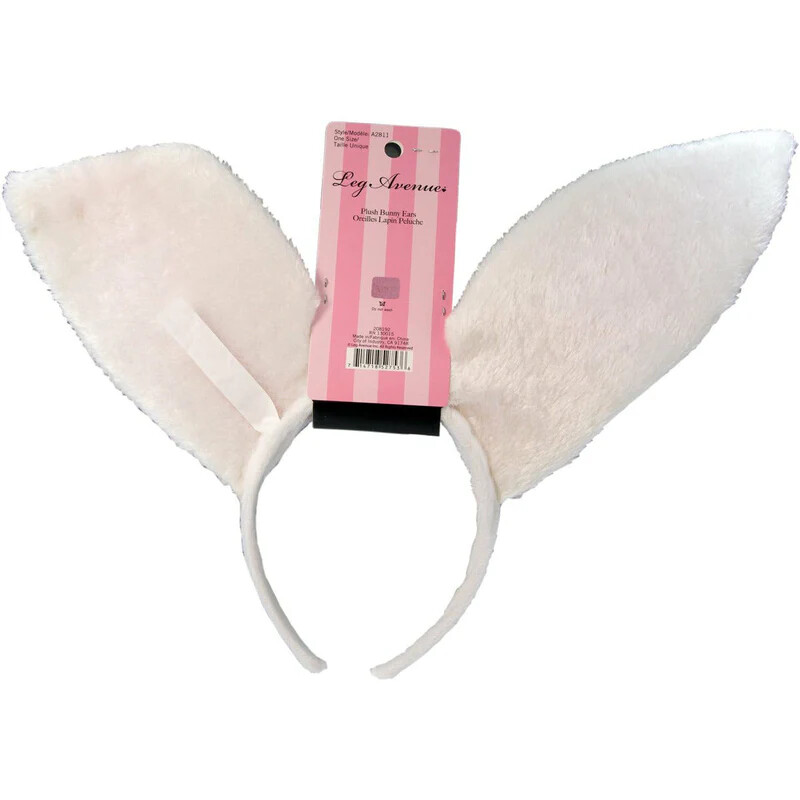 Вушки кролика One Size Plush Bunny Rabbit Ears Headband від Leg Avenue, рожево-білі - Зображення 4
