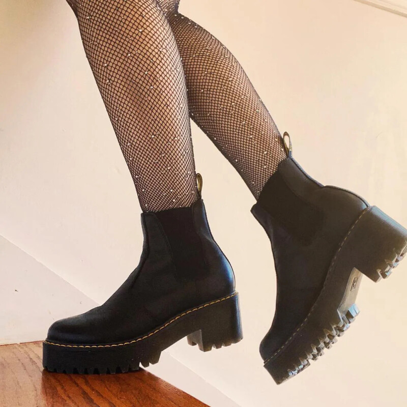 Колготки зі стразами Leg Avenue Rhinestone у дрібну сіточку, чорні, O/S - Зображення 4