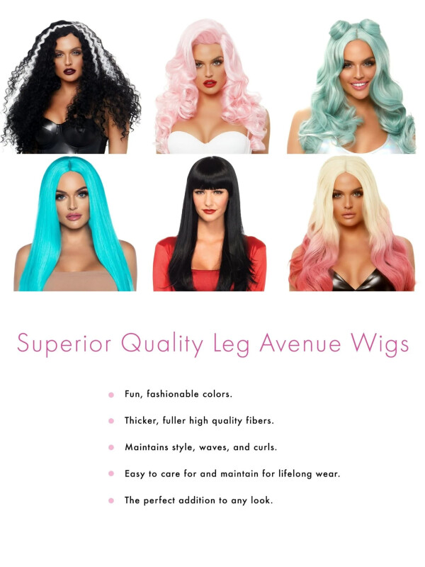 Перука довга з рівним волоссям Leg Avenue, пастельне омбре, розмір O/S, довжина 60 см - Зображення 2