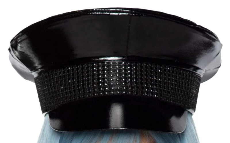Військовий капелюх зі стразами One Size Rhinestone Trimmed Military Hat від Leg Avenue, чорний - Изображение 3