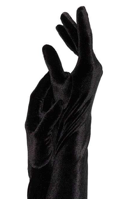 Сексуальні рукавички Stretch Velvet Opera Length Gloves від Leg Avenue, чорні - Изображение 3