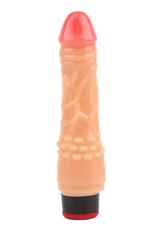 Вібратор реалістичний Chisa Stud Dildo, бежевий, 19.3 х 4.9 см