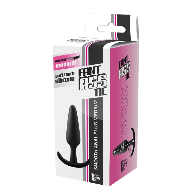 Анальна пробка Dream Toys Fantasstic з обмежувачем, чорна, 9.9 х 2.5 см - Изображение 1
