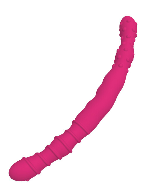Подвійний фалоімітатор рельєфний Dream Toys рожевий, 33.5 х 3.5 см