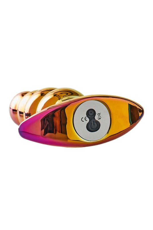 Анальний вібратор Dream Toys Glamour Glass з пультом, скляний, різнокольоровий, 14 х 3.5 см - Изображение 6