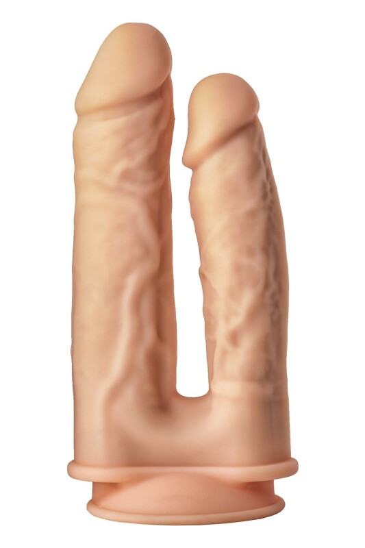 Подвійний фалоімітатор реалістичний Dream Toys Real Love, термоактивний, бежевий