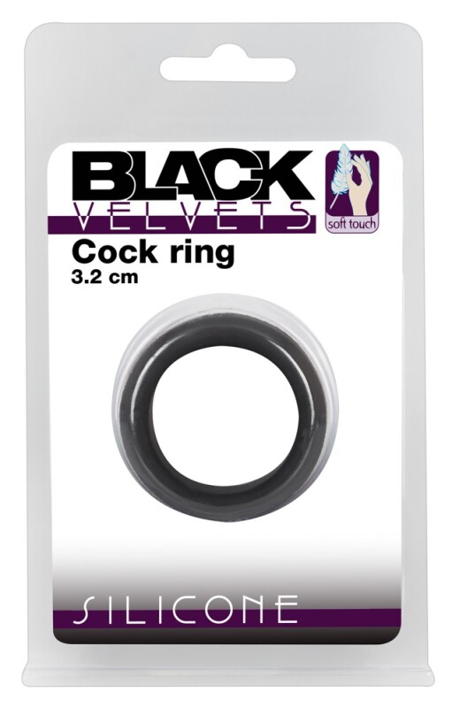 Ерекційне кільце Black Velvets Cock Ring чорне, 3.2 см - Изображение 2