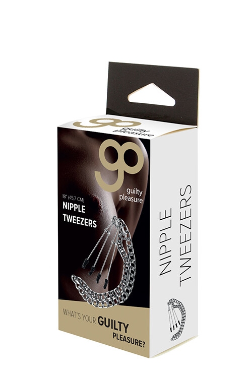Затискачі на соски пінцет з ланцюгом GP NIPPLE TWEEZERS - Изображение 1