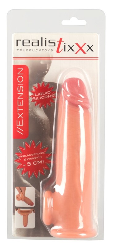 Насадка на член реалістична Realistixxx Extension, бежева, 19 см х 4.3 см