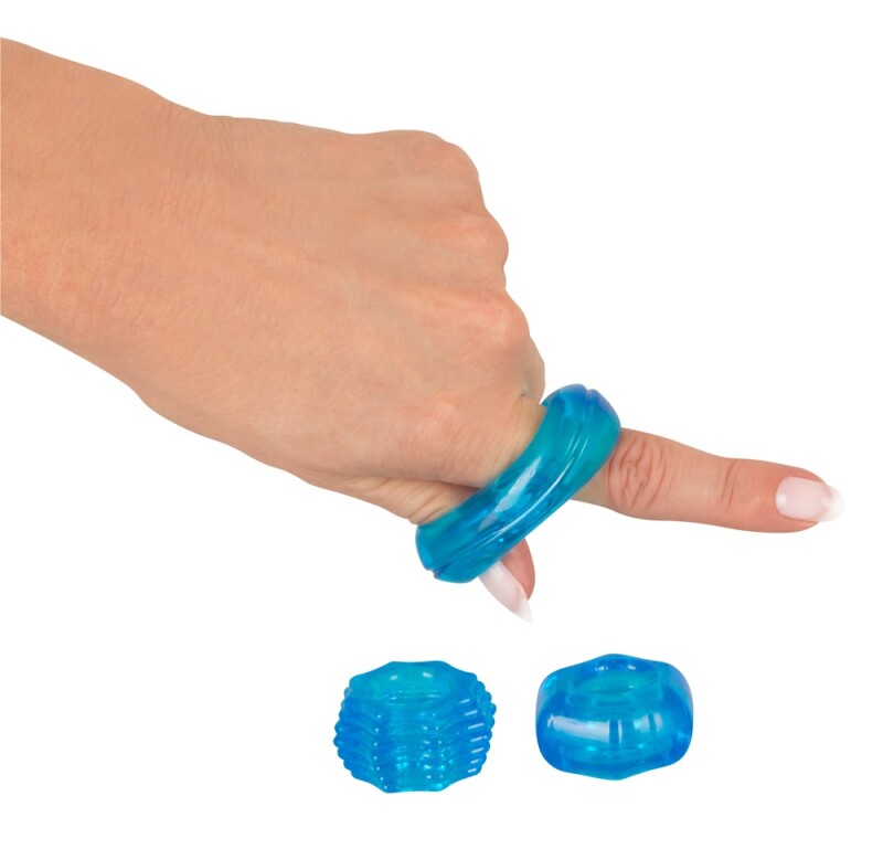 Набір ерекційних кілець You2Toys блакитний, 3 шт, 1.8 см - Зображення 2