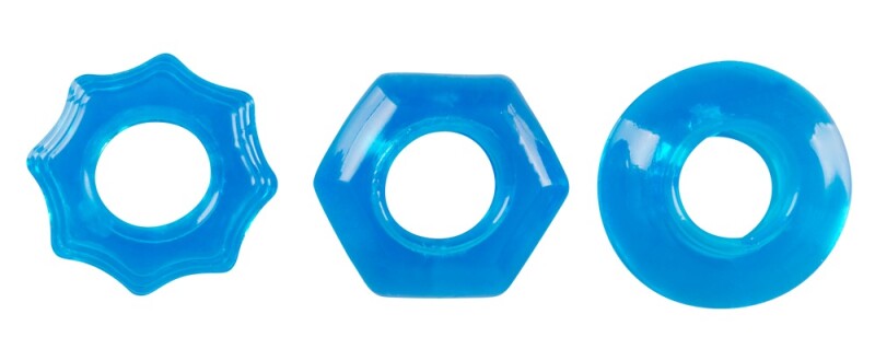 Набір ерекційних кілець You2Toys блакитний, 3 шт, 1.8 см - Зображення 3