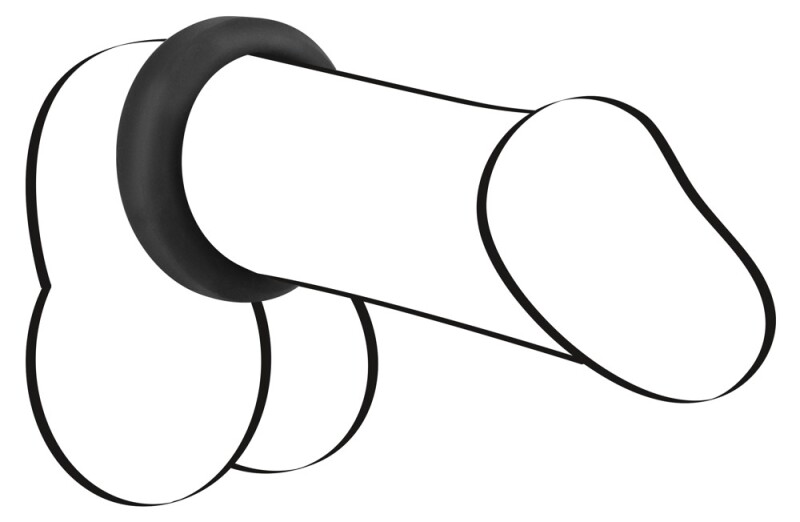 Кільце ерекційне Black Velvets Cock Ring, 3.8 см, силікон, чорне - Зображення 2