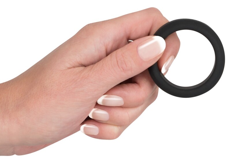Кільце ерекційне Black Velvets Cock Ring, 3.8 см, силікон, чорне - Зображення 5