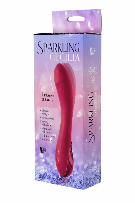 Вібратор для точки G з кулькою Sparkling Cecilia, що рухається, від Dream Toys, рожевий, 20 х 3.4 см - Зображення 1