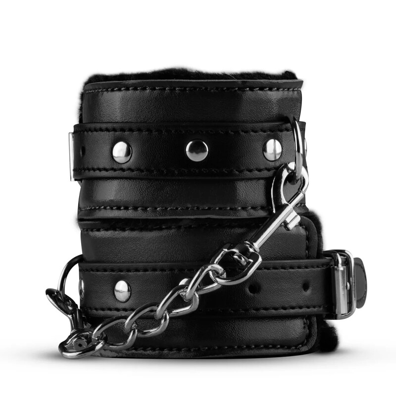 Паножі з хутром усередині Whipped з ланцюжком, чорні