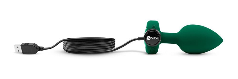 Анальна пробка з каменем з вібрацією M/L B-Vibe з дистанційним пультом керування, зелена, 10.5 х 4 см - Изображение 9