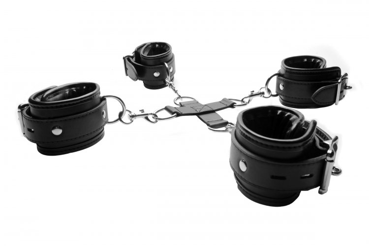 Система фіксації для рук та ніг Hogtie Restraint System, чорна - Зображення 4