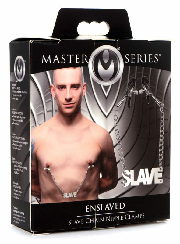 Затискачі для сосків з написом SLAVE від Master Series - Зображення 1